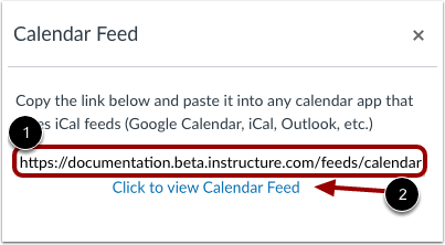 Copy Calendar Feed