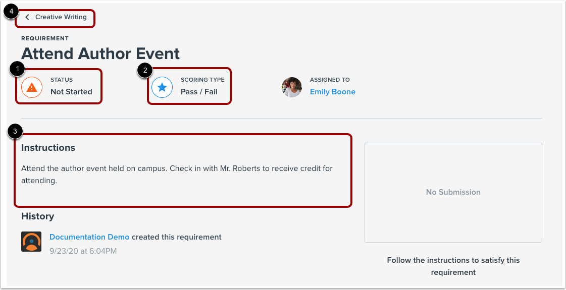 View Requirement Details