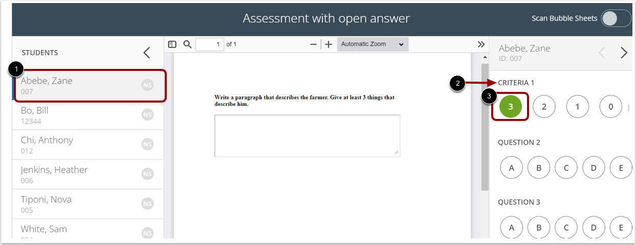 View Document-Based Assessment in Performance Grader