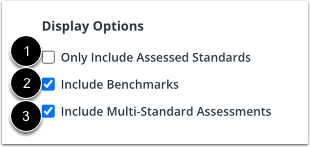 Select Display Optoins