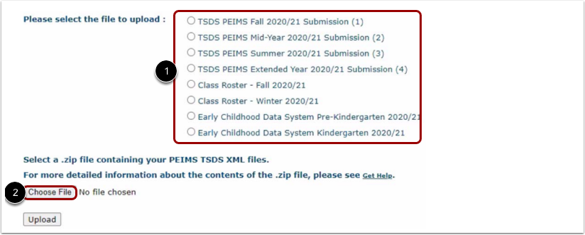 Select Submission Type