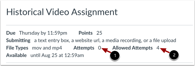 Veiw Assignment with Limited Attempts