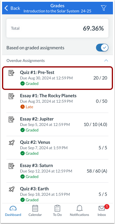 View Assignment Details