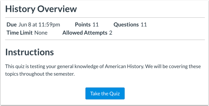 Take Quiz