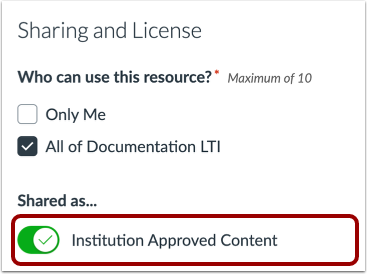 Share as Approved Content
