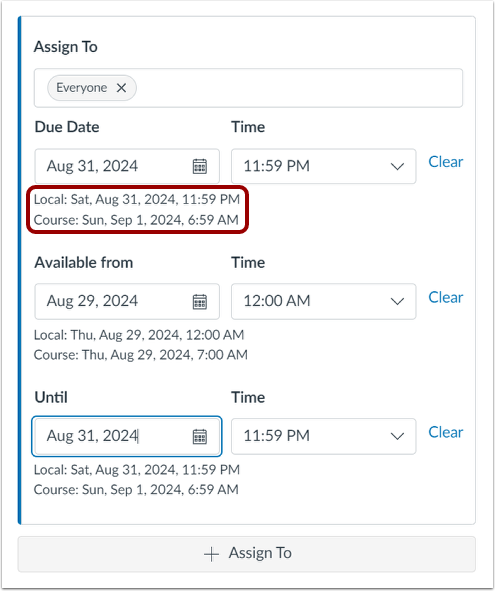 View Date Time Zones