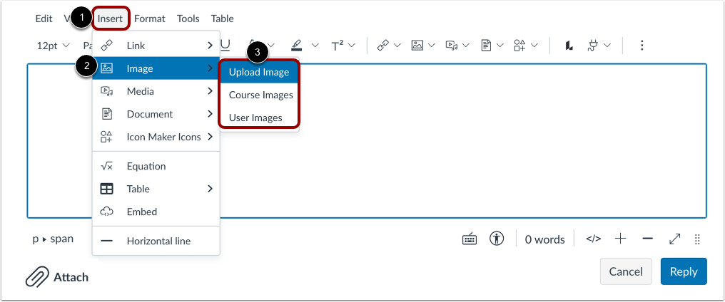 Add Image from Menubar