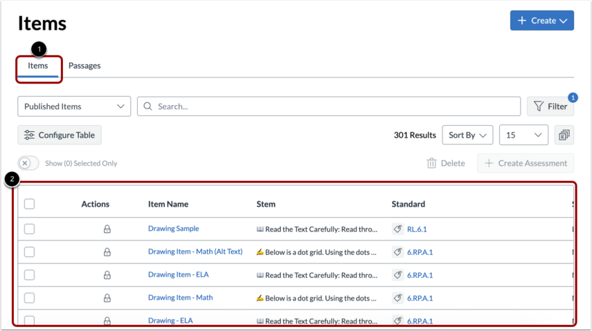 How do I view or manage items in item banks? - Instructure Community