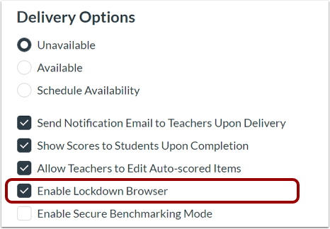 Enable LockDown Browser