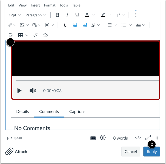 View Studio Media in Reply