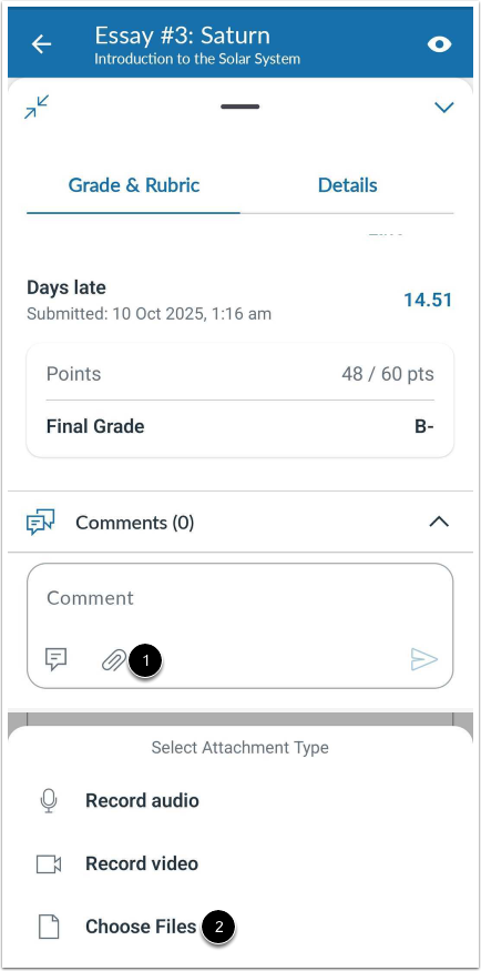 Attach File to Comment