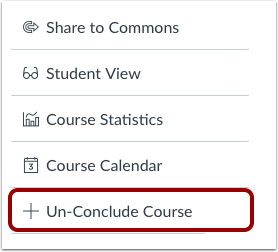 Unconclude Course