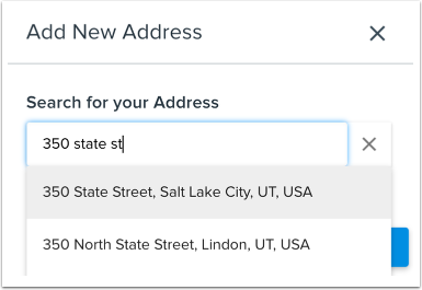 Add New Address