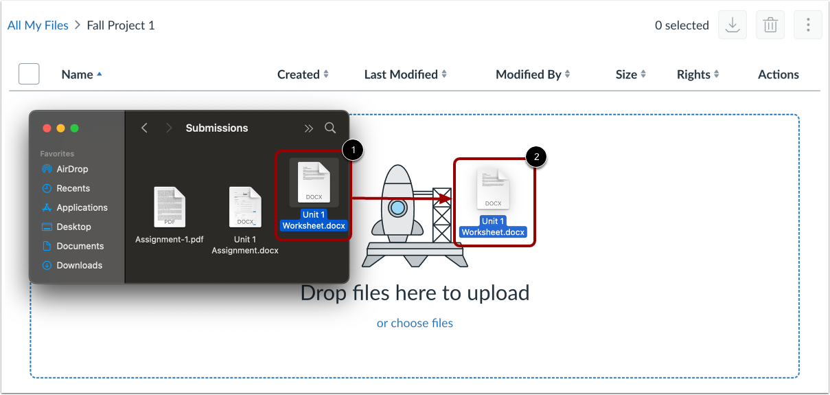 Upload Files via Drag and Drop
