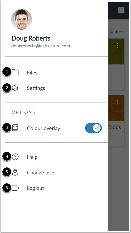 View User Menu