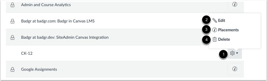 Manage Course-Level Apps