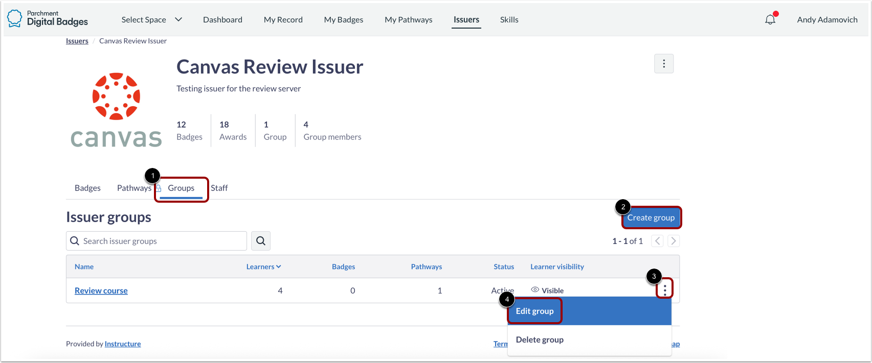 Create or Edit Group