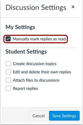 Manually Mark Replies as Read