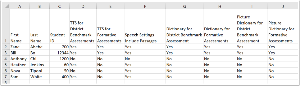 View Exported Student List