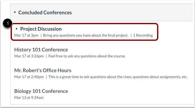 View Concluded Conferences