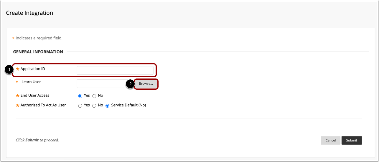 Enter Application ID