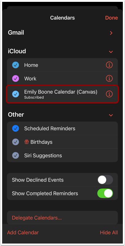 Open Canvas Calendar