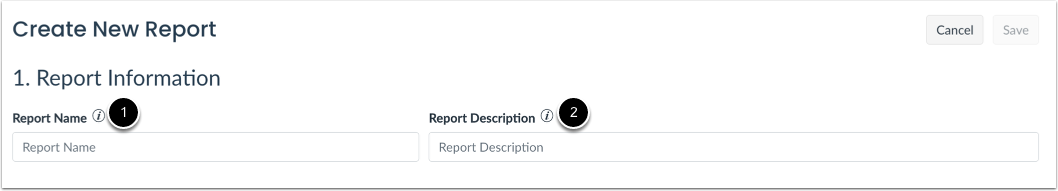 Enter Report Information