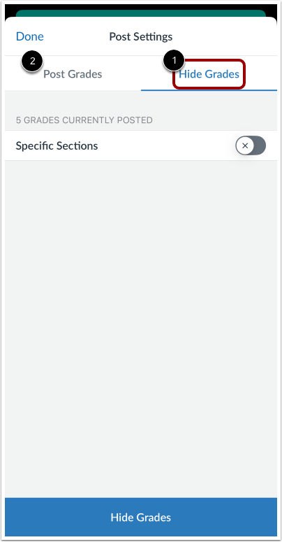 View Post Grades Tab