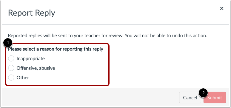 Report Discussion Reply Submission