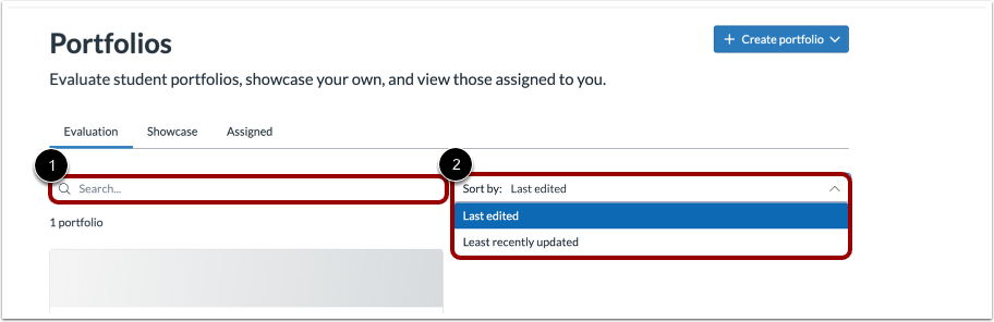Manage and Find Portfolios