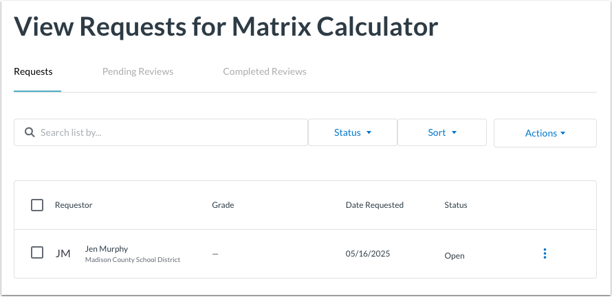 View Product Request Details