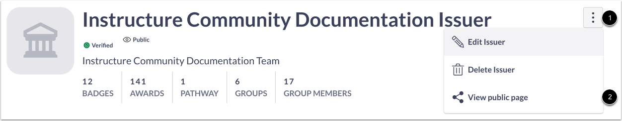 View Issuer Public Page