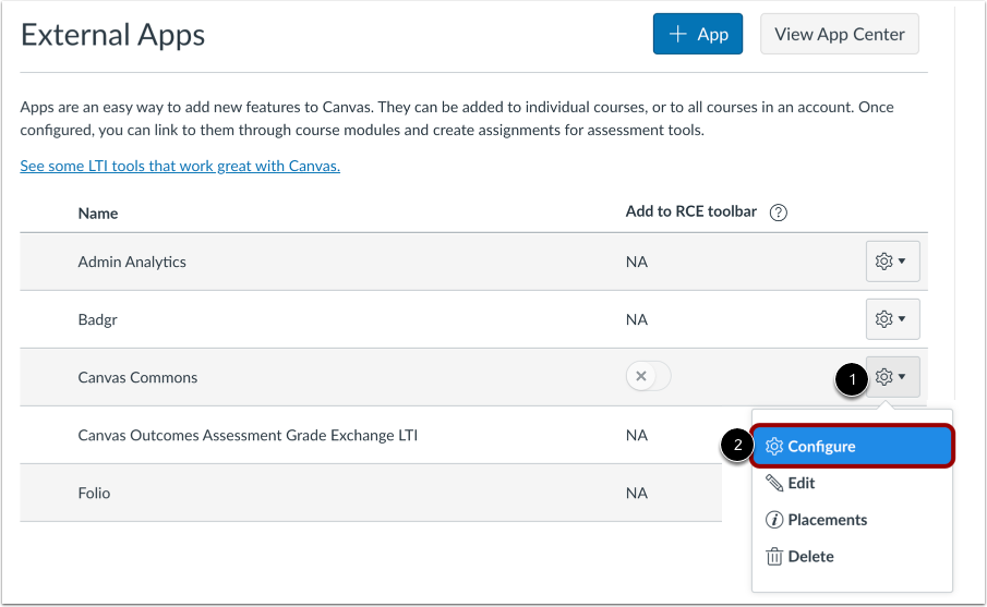 Configure App Settings