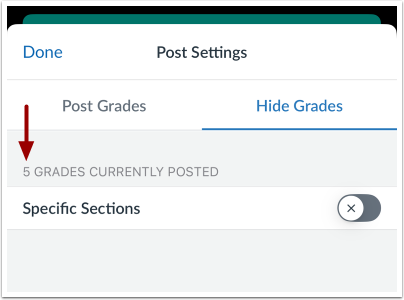 View Hide Grades Tab