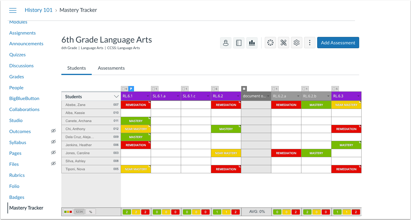 View Mastery Tracker