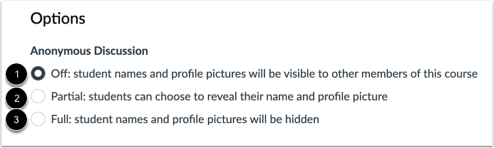 Set Discussion Options