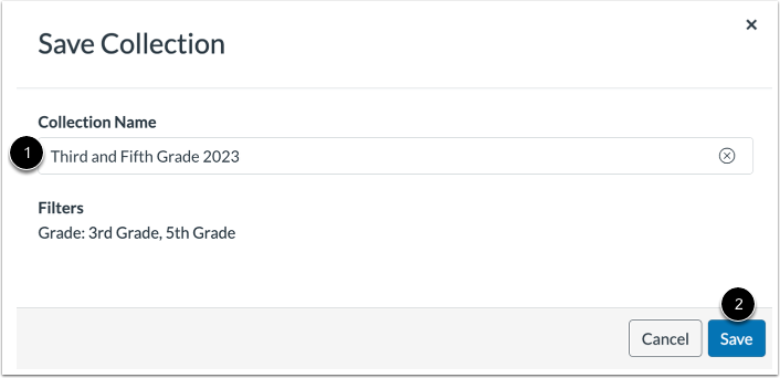 Save Collection Name