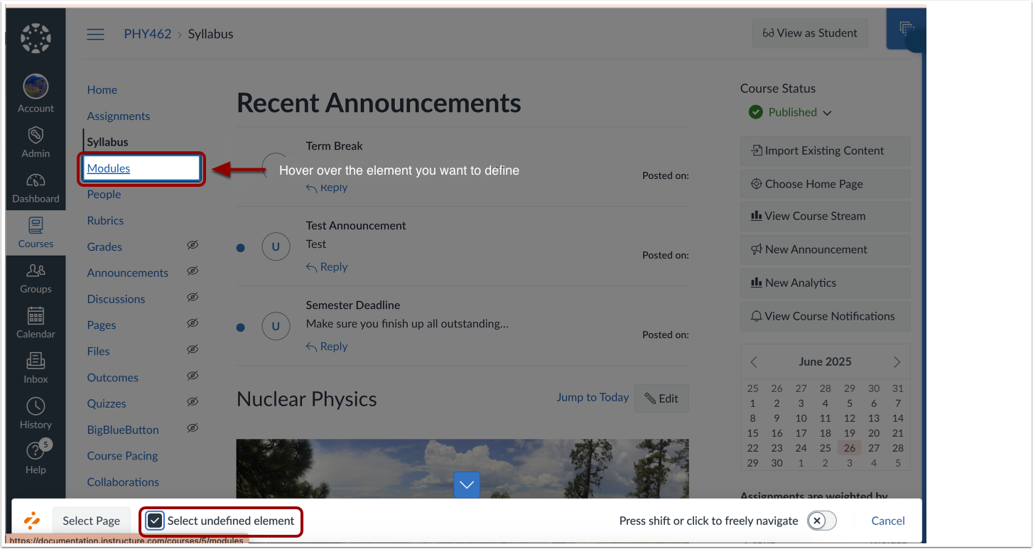 Free select mode activated
