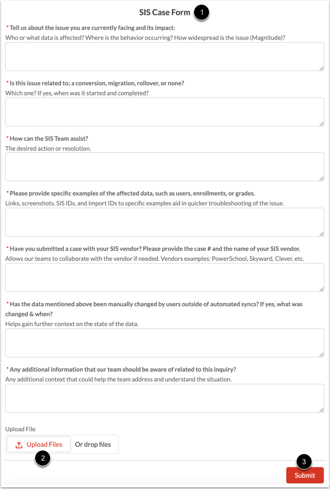 Submit Case Escalation