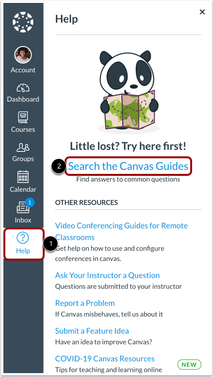 Search the Canvas Guides