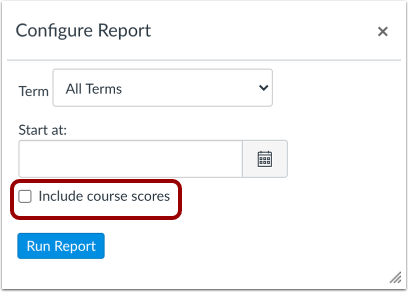Select Course Scores