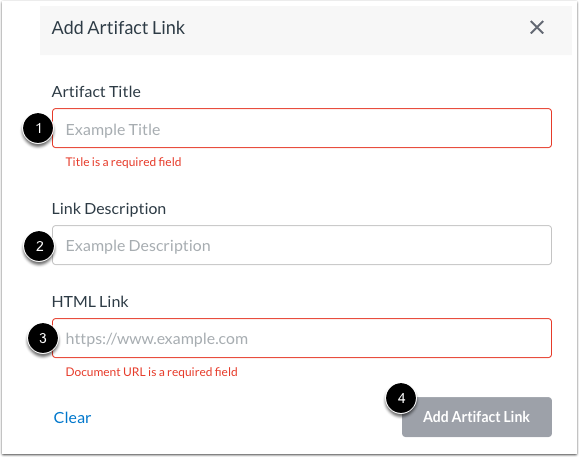 Add Artifact Details