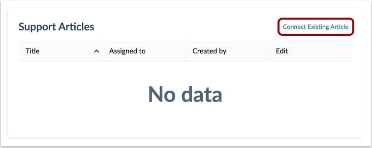 Connect Support Articles