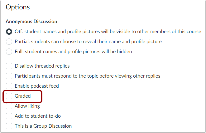 Select Graded Discussion