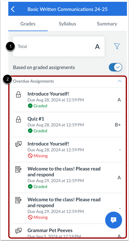 View Events and Assignments