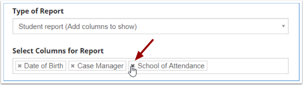 Remove Existing Columns
