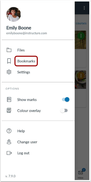 Open Bookmarks