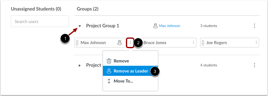Remove Student Leader