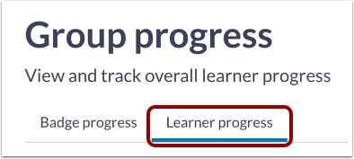 Open Learner Progress