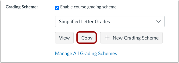 View Grading Scheme